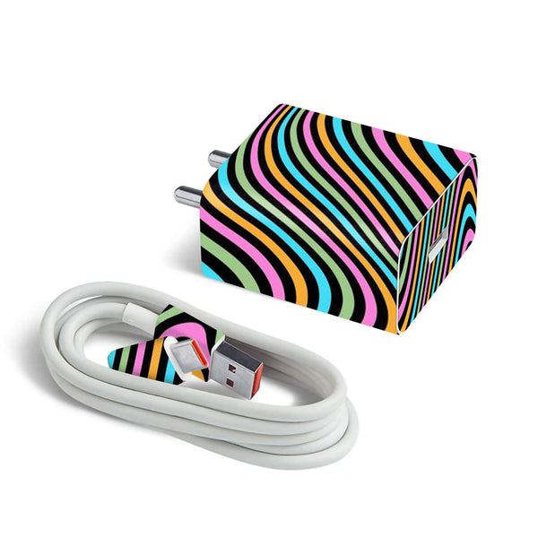 Color Lines - MI 27W & 33W Charger Skin by Sleeky India