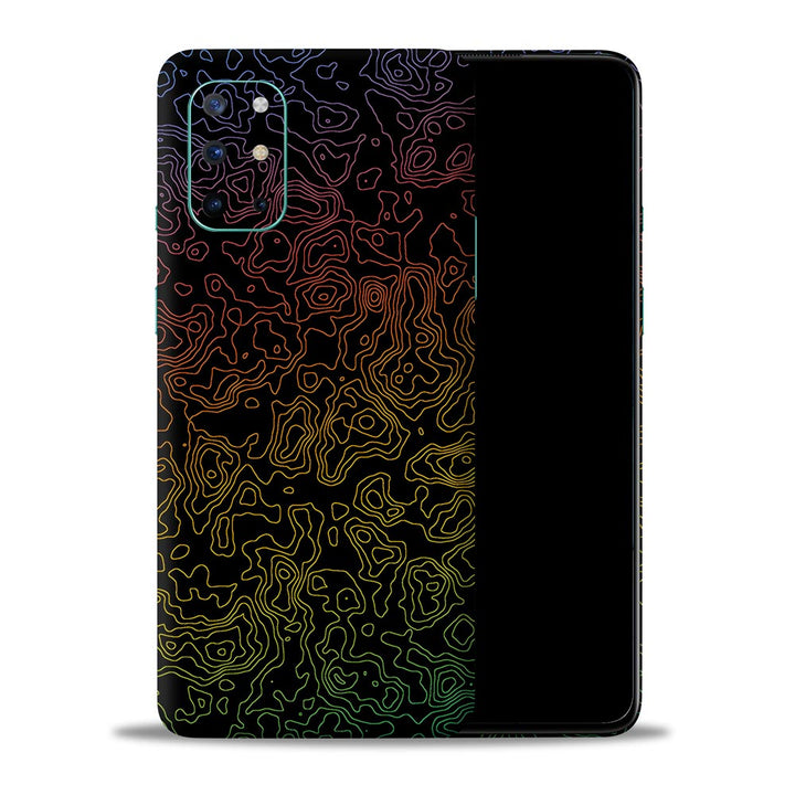 Colorful Damascus Topographic - Glossy Mobile Skin
