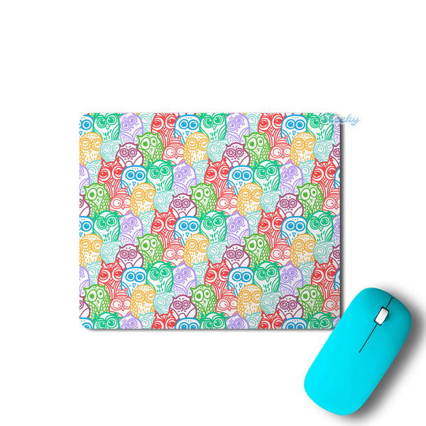 Colorful Owl Pattern - Mousepad