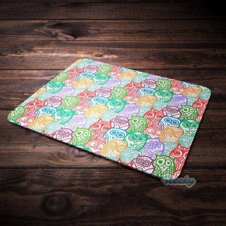 Colorful Owl Pattern - Mousepad
