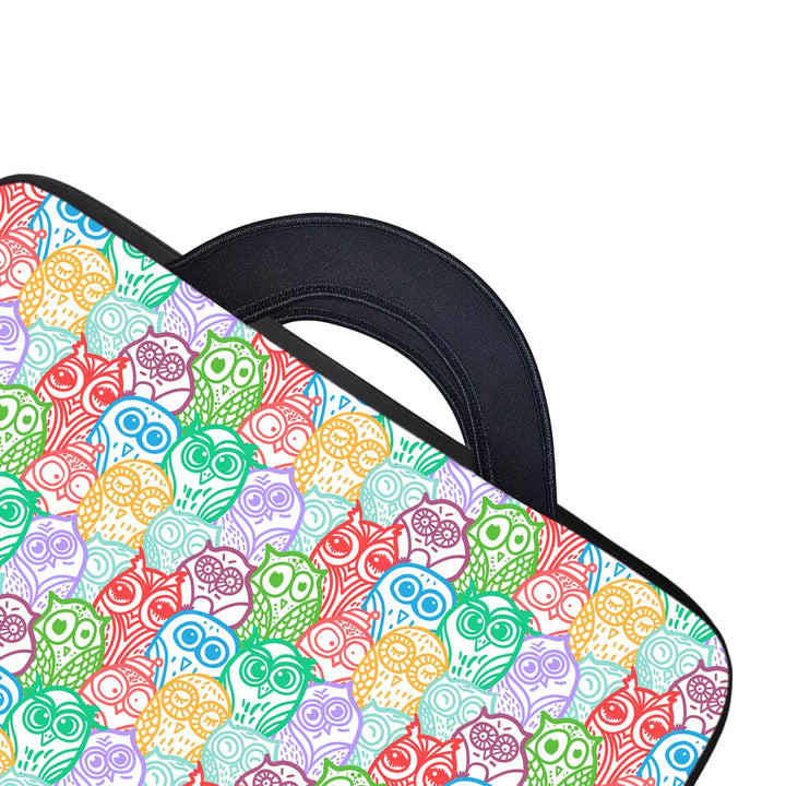 Colorful Owl Pattern - Laptop Sleeve