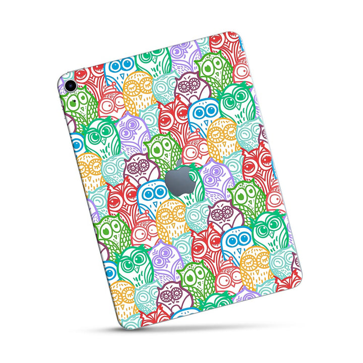 Colorful Owl Pattern - Apple Ipad Skin