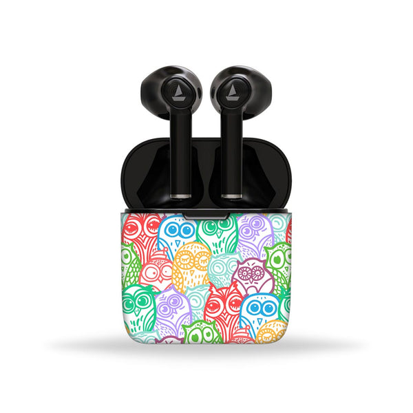Colorful Owl Pattern - BoAt Airdopes Skin 131,138,141,161,281 Pro,311,383,408,441