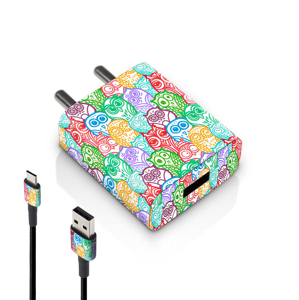 Colorful Owl Pattern - MI 10W & 18W Charger Skin