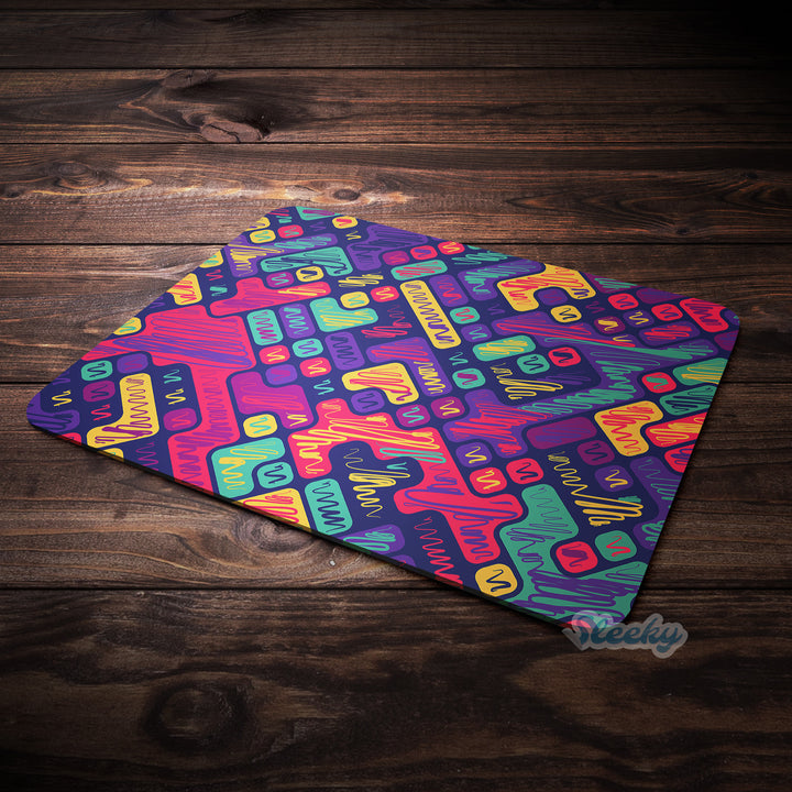 Colorful Scribbled Blocks - Mousepad