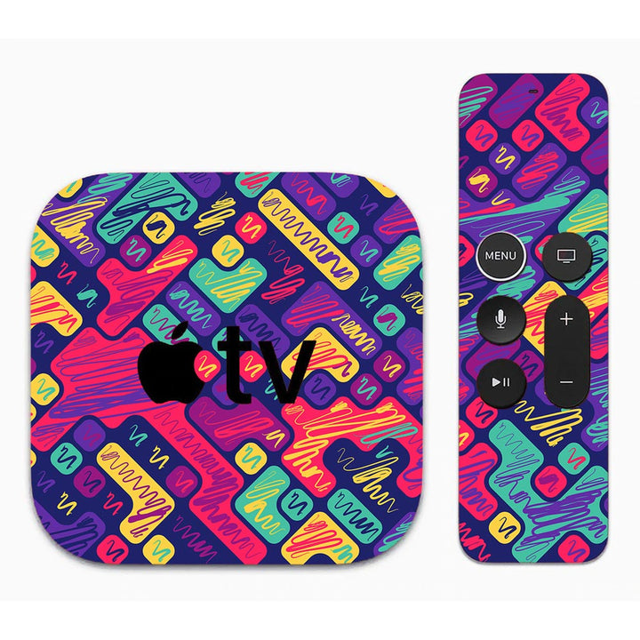 Colorful Scribbled Blocks - Apple TV Skin