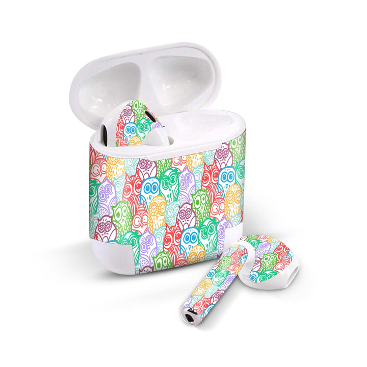 Colorful Owl pattern - Airpods 1/2/3 Skin