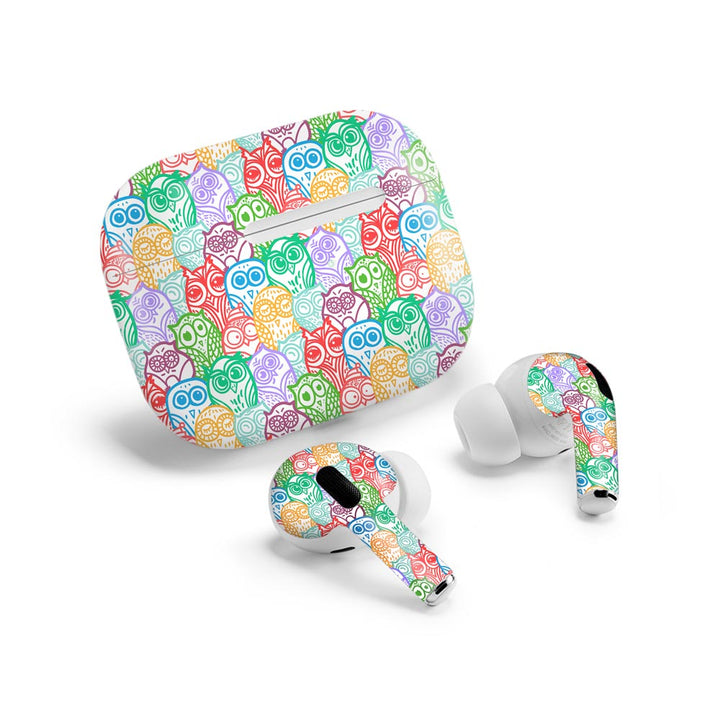 Colorful Owl Pattern - Airpods Pro Skin