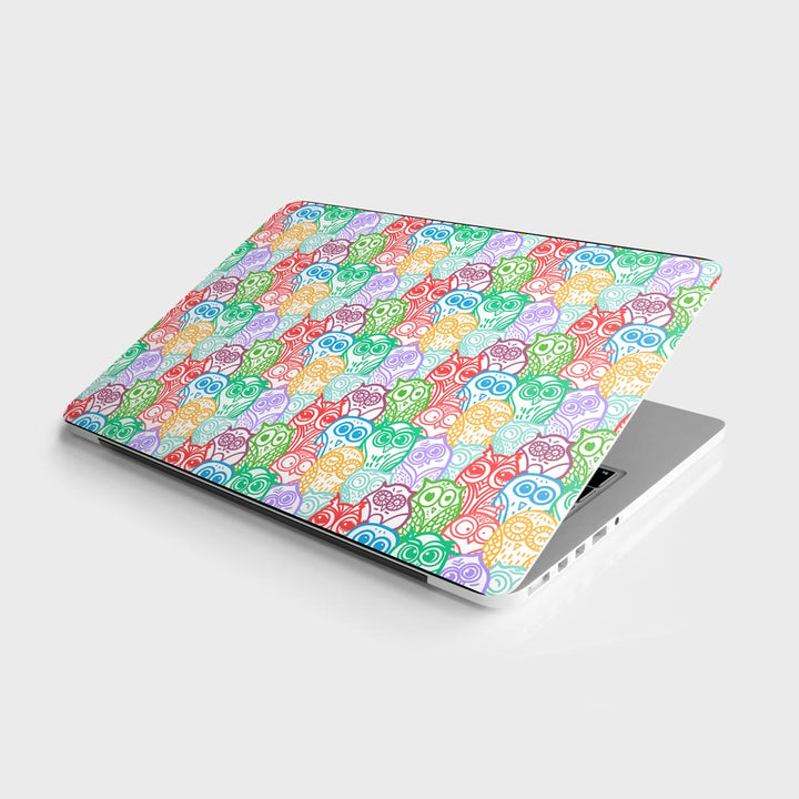 Colorfull Owl Pattern - Laptop Skins
