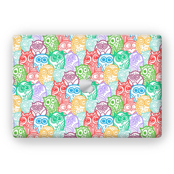Colorfull Owl Pattern - MacBook Skins