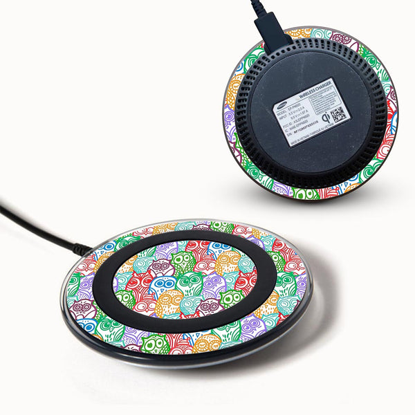 Colorful Owl Pattern - Samsung Wireless Charger 2015 Skins