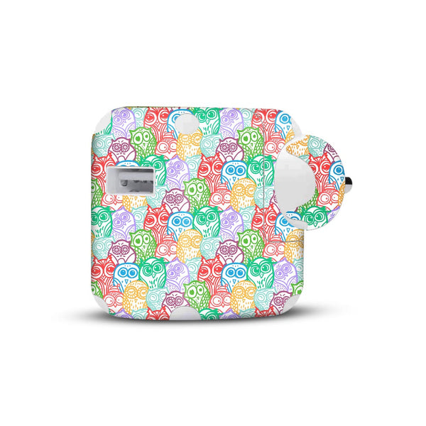 Colorful Owl Pattern - Apple 2019 10W Charger skin