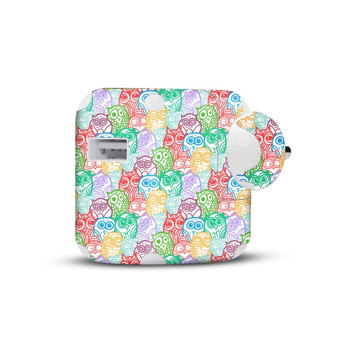 Colorful Owl Pattern - Apple 2019 10W Charger skin