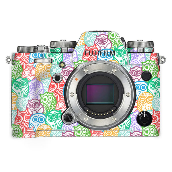 Colorfull Owl Pattern - FujiFilm Camera Skin