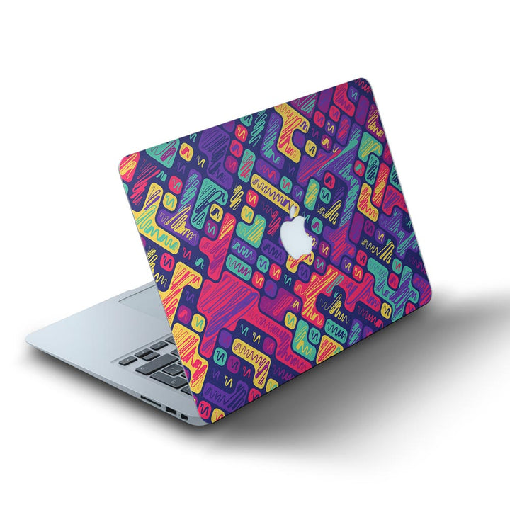 Colorfull Scribbled Blocks - MacBook Skins