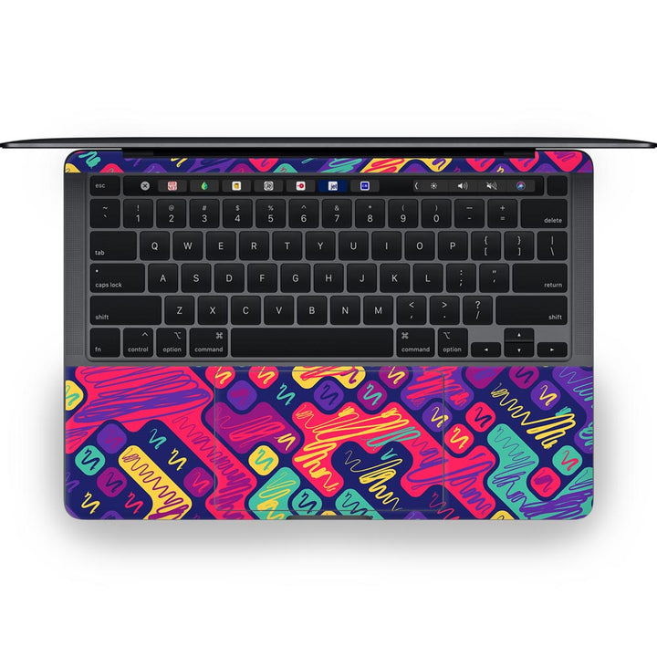 Colorfull Scribbled Blocks - MacBook Skins