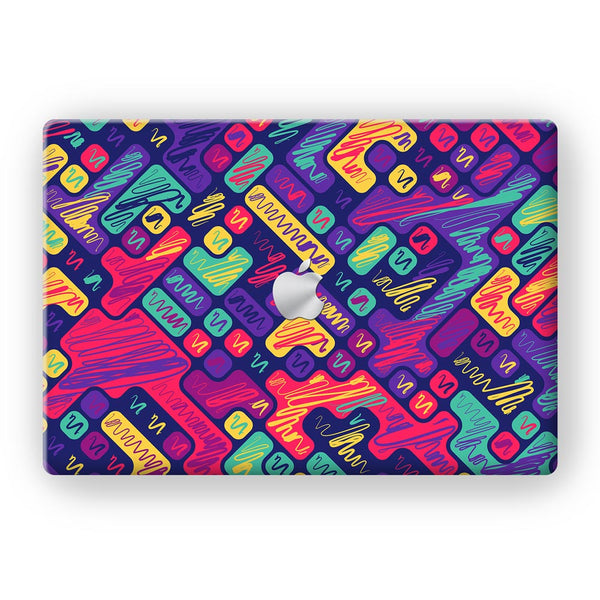 Colorfull Scribbled Blocks - MacBook Skins