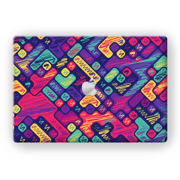 Colorfull Scribbled Blocks - MacBook Skins