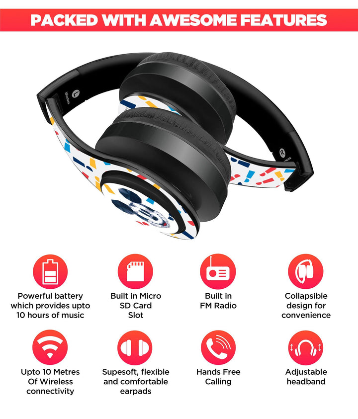 Crystal Mickey - Decibel Wireless On Ear Headphones By Sleeky India, Marvel Headphones, Dc headphones, Anime headphones, Customised headphones 