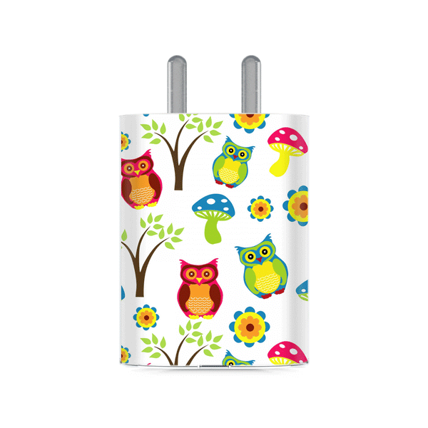 Cute Owl Pattern - Nothing Phone (1) - Charger Skin