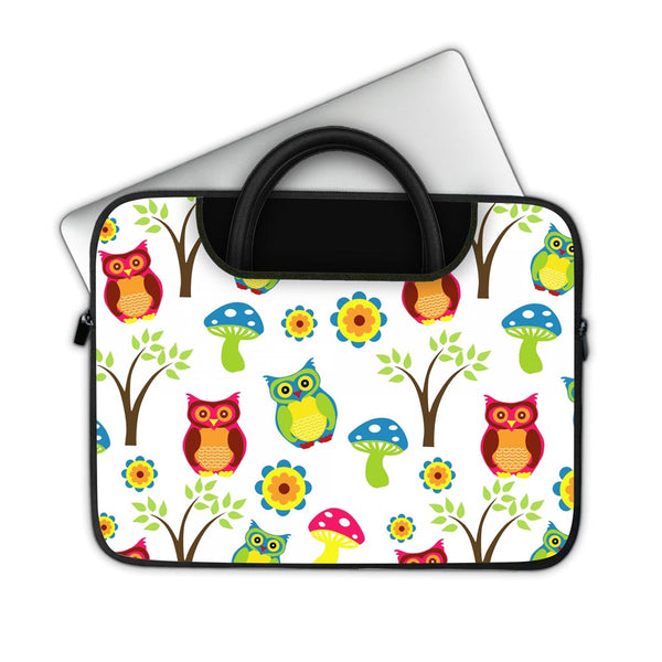 Cute Owl Pattern - Pockets Laptop Sleeve