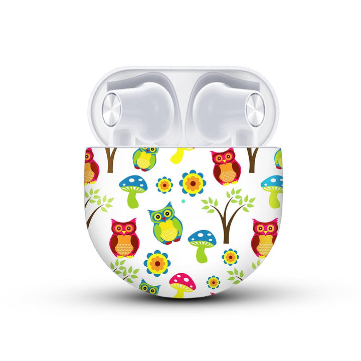 cute owl skin for onplus buds by sleeky india