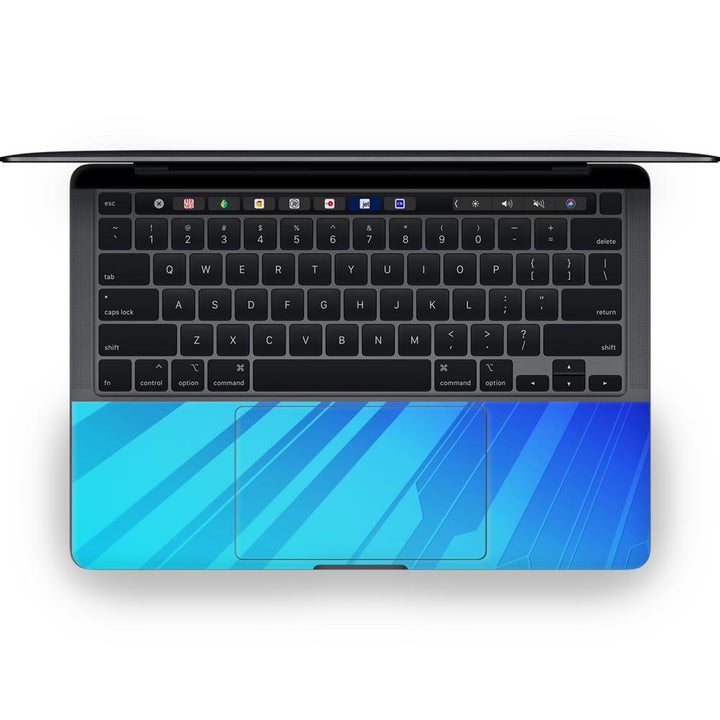 Dark Blue Cyber lines - MacBook Skins