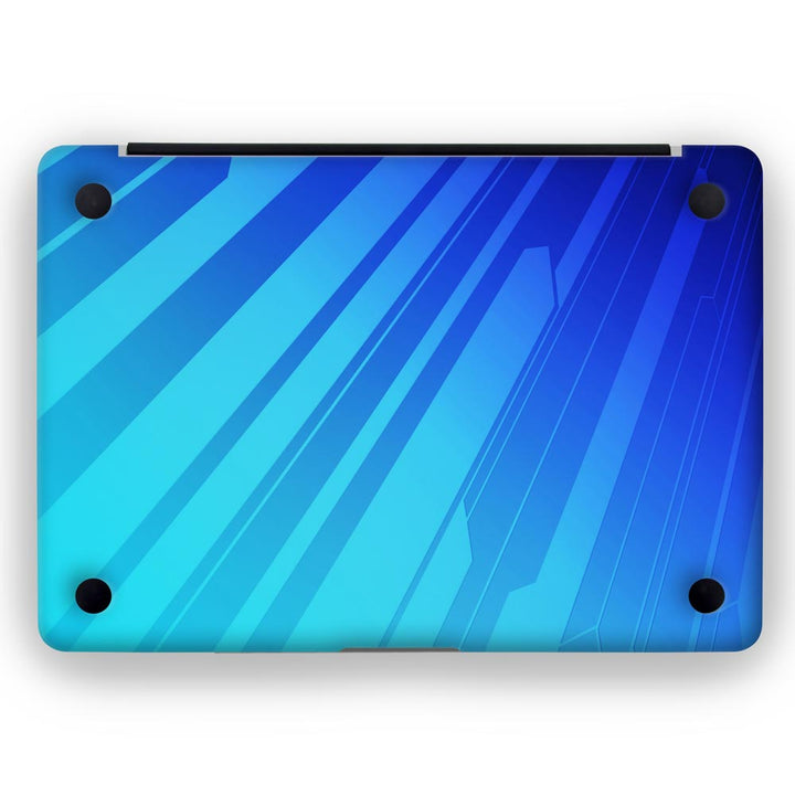 Dark Blue Cyber lines - MacBook Skins