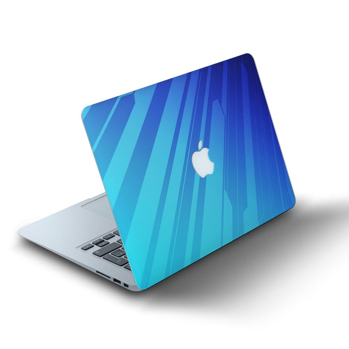 Dark Blue Cyber lines - MacBook Skins