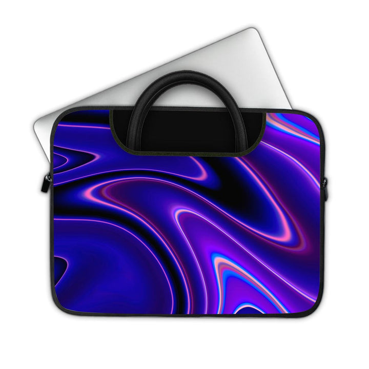 Dark Blue Liquid Marble - Pockets Laptop Sleeve