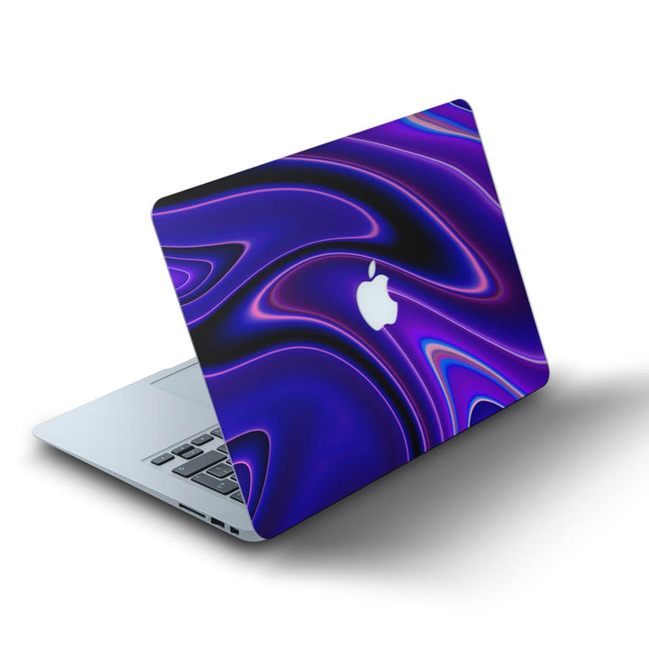 Dark Blue Liquid Marble - MacBook Skins