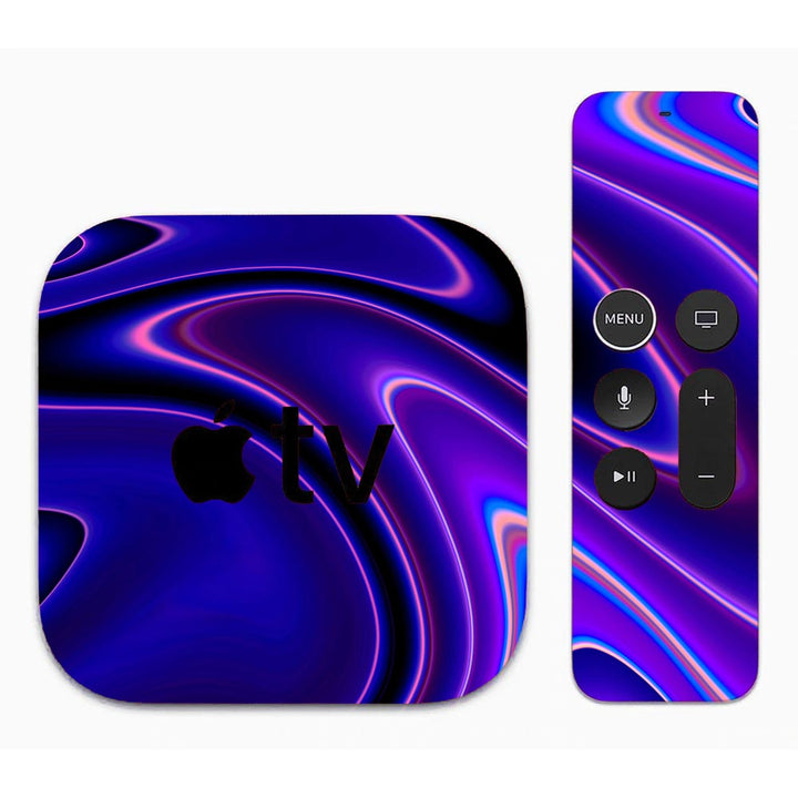 Dark Blue Liquid Marble - Apple TV Skin