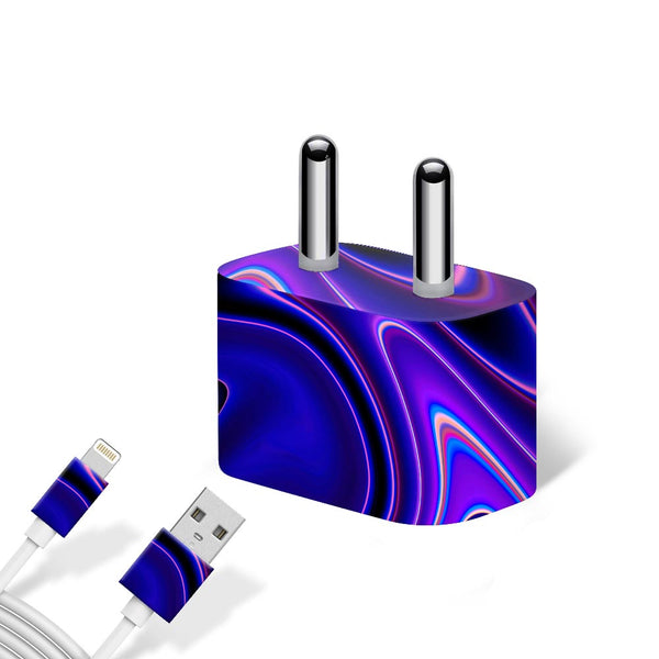 Dark Blue Liquid Marble - Apple charger 5W Skin