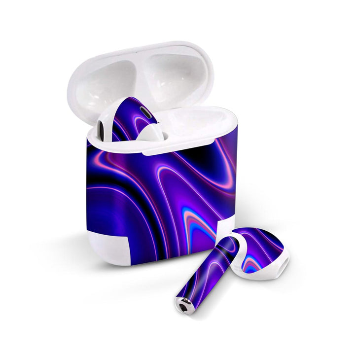 Dark Blue Liquid Marble - Airpods 1/2/3 Skin