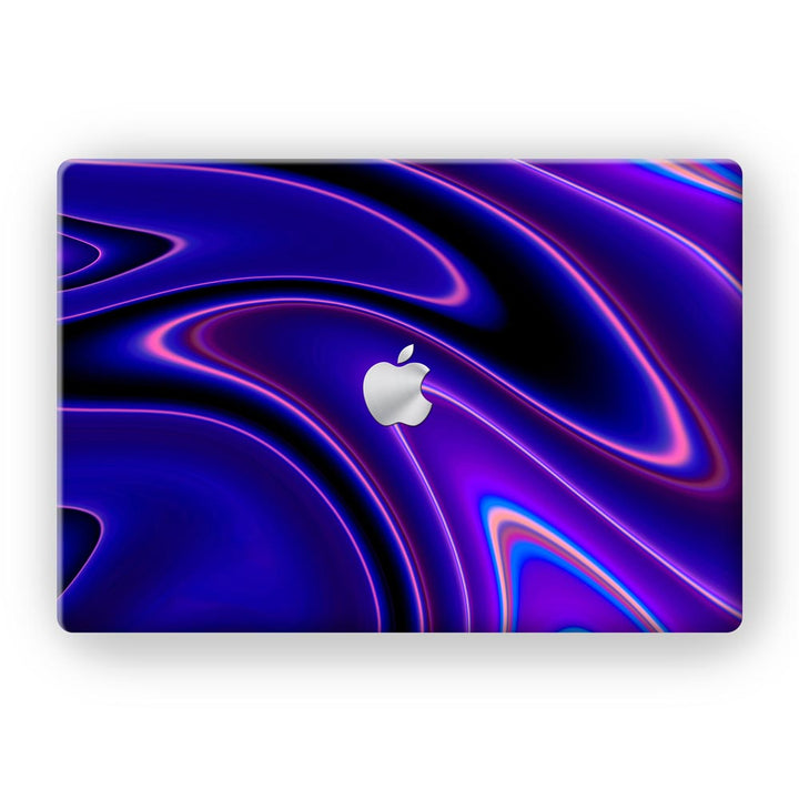 Dark Blue Liquid Marble - MacBook Skins