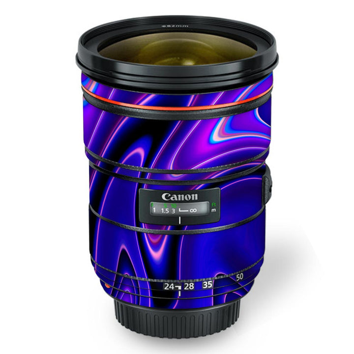 Dark Blue Liquid marble - Canon Lens Skin