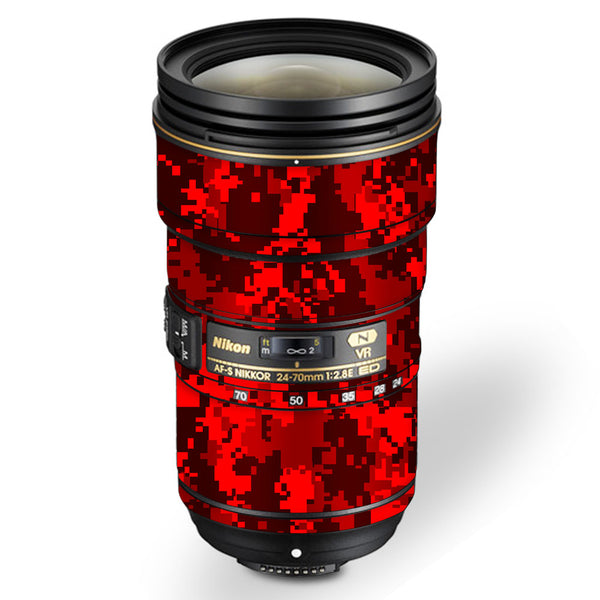 Digi Red Camo - Nikon Lens Skin