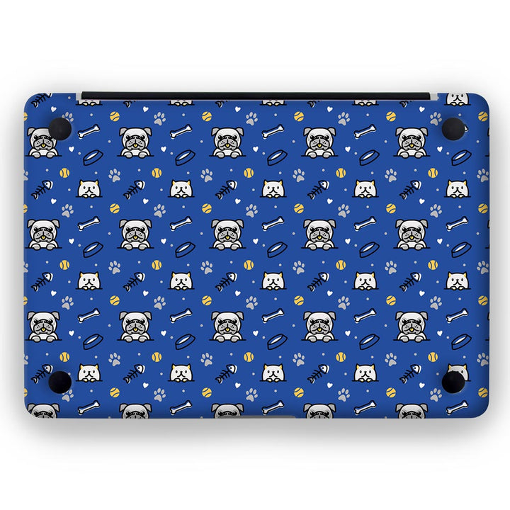 Dog And Cat Pattern  By The Doodleist - MacBook Skins