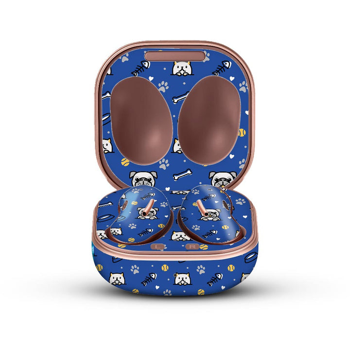 Dog And Cat Pattern By The Doodleist - Galaxy Buds Live Skin
