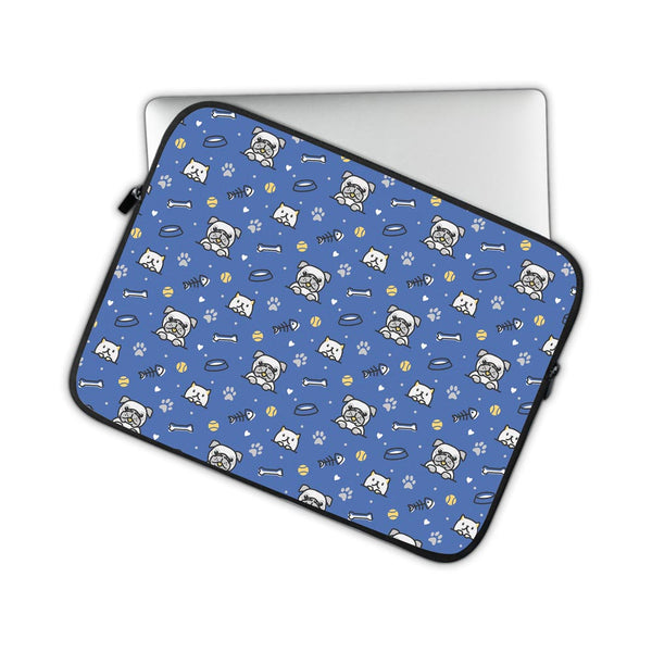 Dog And Cat Pattern By the Doodleist  - Laptop Sleeve