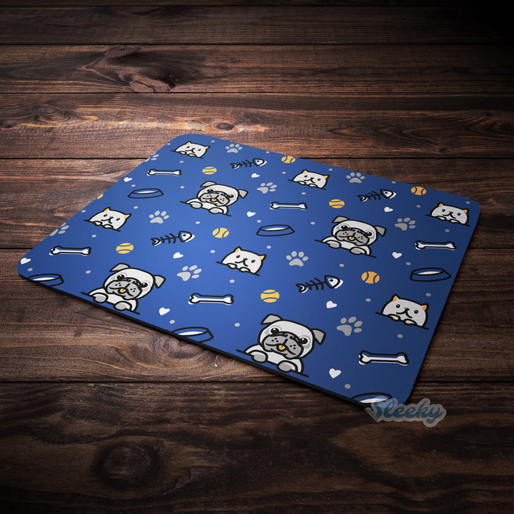 Dogs And Cats Pattern By The Doodleist - Mousepad