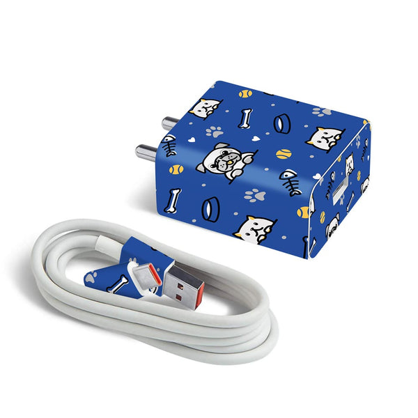 Dog And Cat Pattern By The Doodleist - MI 22.5W & 33W Charger Skin