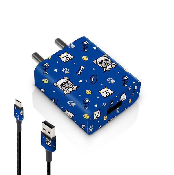 Dog And Cat Pattern By The Doodleist - MI 10W & 18W Charger Skin