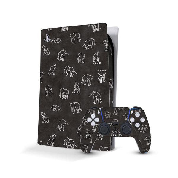 Elephant doodle  - Sony PlayStation 5 Console Skins