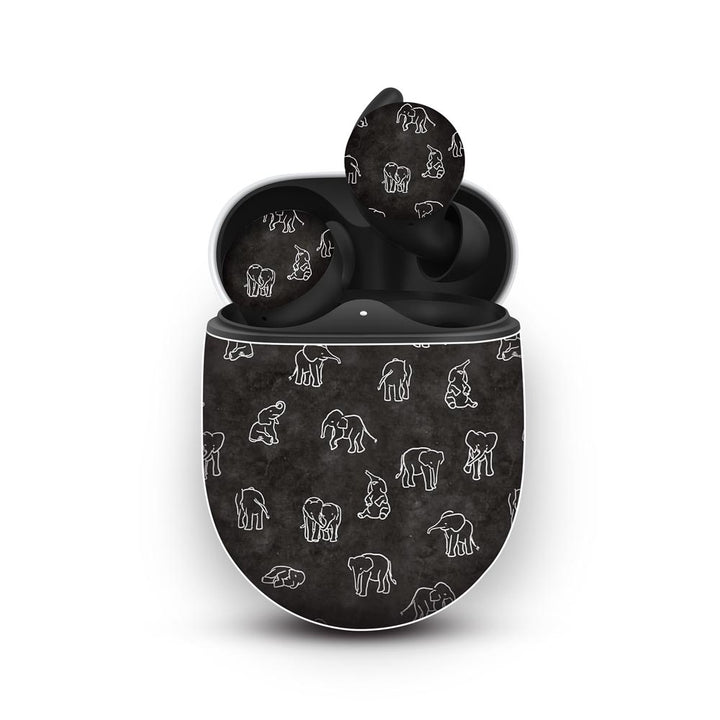 Elephant Doodle -  Google Pixel Buds A-Series Skins by Sleeky India