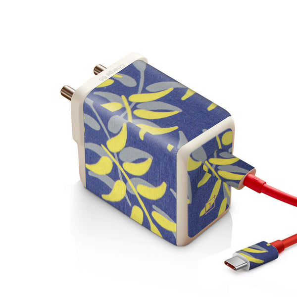 Fabric-Flora - Oneplus Warp 65W Charger skin by Sleeky India