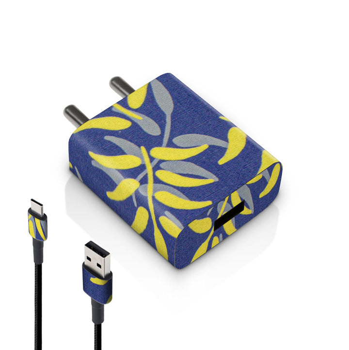 Fabric-Flora - MI 10W and 18W charger skin by Sleeky India