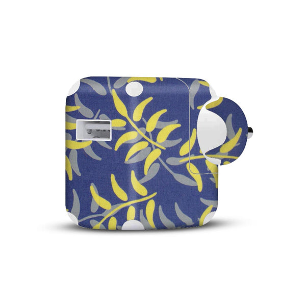 Fabric Flora -  charger skins for Apple 10 watt by Sleeky India