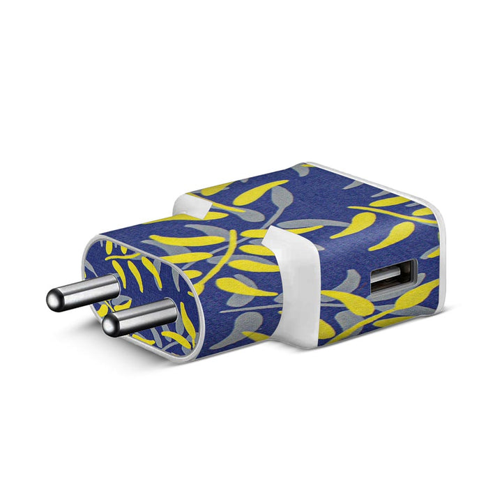 Fabric-Flora - Samsung S8 Charger skin by Sleeky India