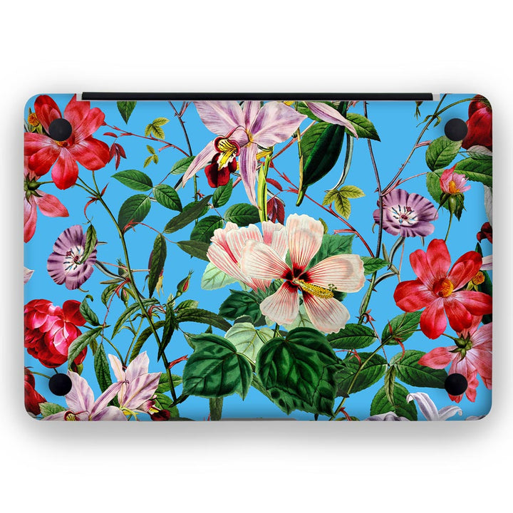 Floral Blue - MacBook Skins